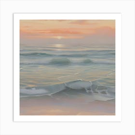 Sunset On The Beach Art Print