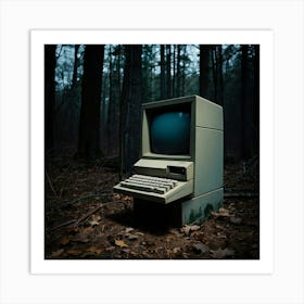 Default Retro Macintosh Desktop Computer Abandoned In The Wood 3 Art Print