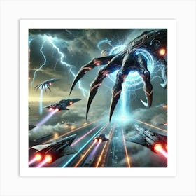 Dragon Claw Interceptors Target Lock Disruption Art Print