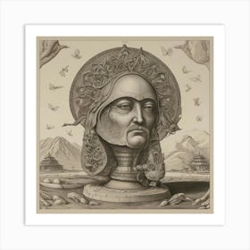 Chinese Head Art Print