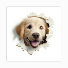 Golden Retriever Puppy Art Print