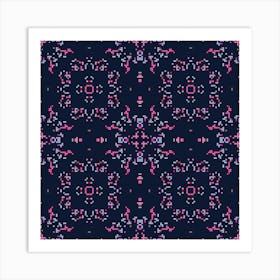 Abstract geometric pattern in low poly pixel art style 3 Art Print