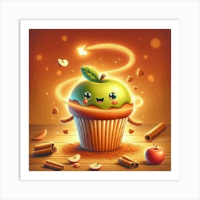 Apple Cupcake Art Print