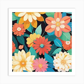 Floral Pattern 5 Art Print