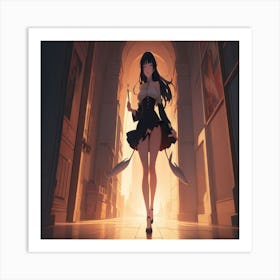 Anime Girl Art Print