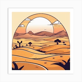 Desert Landscape 100 Art Print