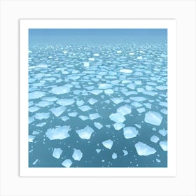 Icebergs 2 Art Print