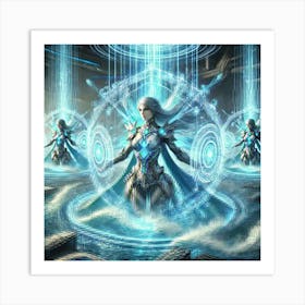 Grand Priestess Serina Cascade Harmony Scifi Art Print