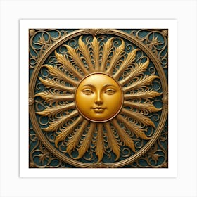 Sun Face 1 Art Print