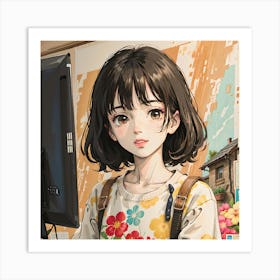 Anime Girl 4 Art Print