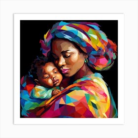 Mother And Child 13 Art Print