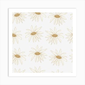 Soft white daisies Art Print