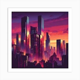 Futuristic Cityscape Art Print