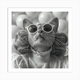 Cat in Style 1 Art Print