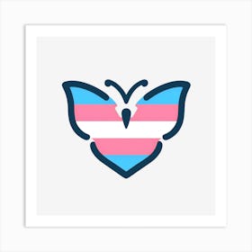 Butterfly Transgender Flag Art Print