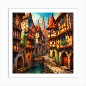 Medieval Town Art Print