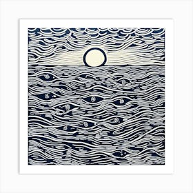 'Sunrise' Linocut Art Print