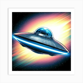 Metallic UFO Art Print