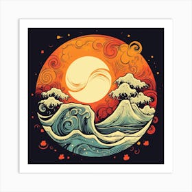 Japanese Seascape Art Print