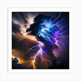 Lightning Storm Art Print