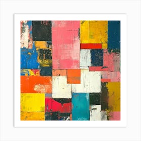 Abstract Painting Shapes 1 Art Print