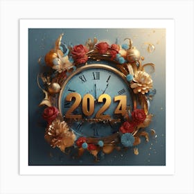 2024 Clock Art Print