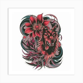 Wolf Tattoo Art Print