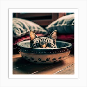 A Captivating Image Of A Curious Cat Peeking Out F 4saelyyitboodok4ugsl8g Ixhpgw Bq12bvvhs4ojmtg Art Print