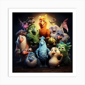 AnimalsX1 3DCartoon_Co Style 9K Art Print