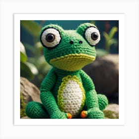 Frog,green frog Art Print