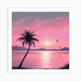 Sunset At The Beach 48 Art Print