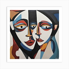 Wall art Two Faces Art Print