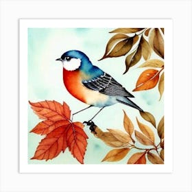 Bird On A Branch Art Print