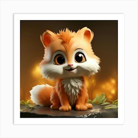 Cute Fox 133 Art Print