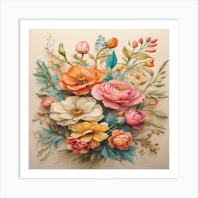 Floral Arrangement Art Print