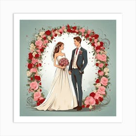 Wedding Couple 1 Art Print