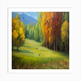 Autumn In The Meadow Art Print