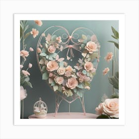 Heart Of Roses Art Print