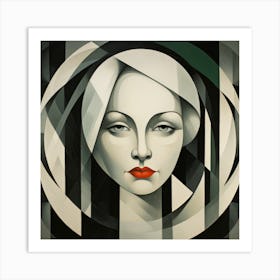 Geometric Polish Woman 03 Art Print