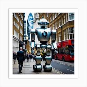 Robot In City Of London (46) Art Print