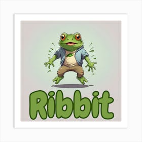 Ribbit Frog Lover Design – Funny Amphibian Art for Nature Enthusiasts Affiche