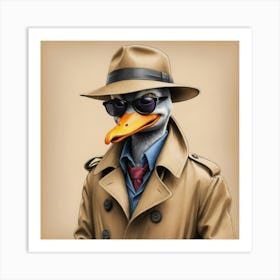 Duck In A Hat 10 Art Print