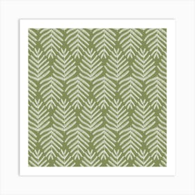 Simple pine trees Green Art Print