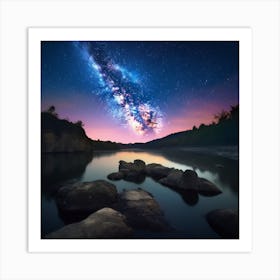 Milky Over The River Art Print