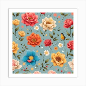 flower painting Art Print