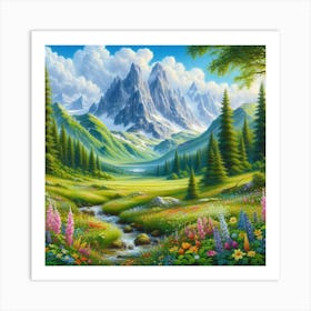 Mountain Valley Art Print