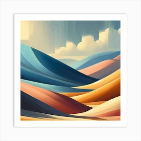 Abstract Desert Landscape Art Print