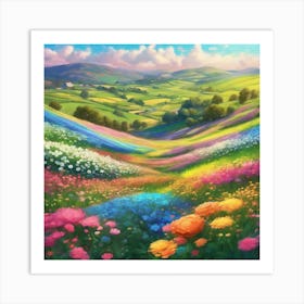 Field Of Flowers Art Print