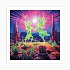 Cactus Dance Art Print