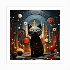 Feline Prism Dance Art Print